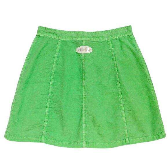 90s Vintage Ellesse Nylon Tennis Mini Skirt Buttonup Sport Neon Flare Italy. - Picture 2 of 4